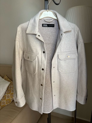 Zara oversized jacket used, grey, size small