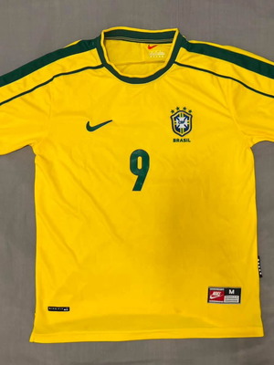 Ronaldo Nazario Brazil 1998 home jersey