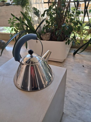 Alessi teapot stainless steel used, good condition