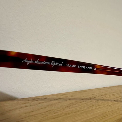 Anglo American Optical Knebworth eyeglass frame new brown tortoiseshell
