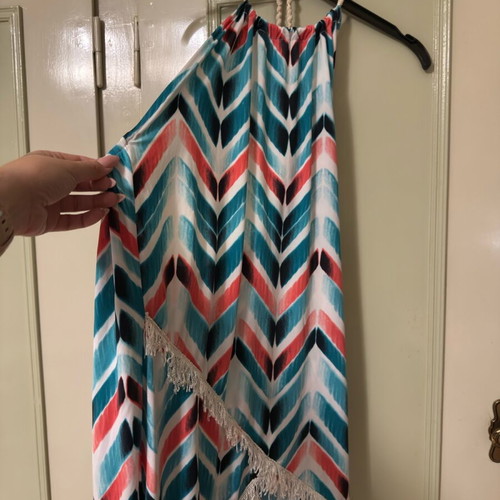 Forever Rose dress with fringes used, multicolor, size S