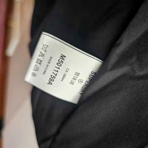 Superdry longline puffer like new, gray, size M