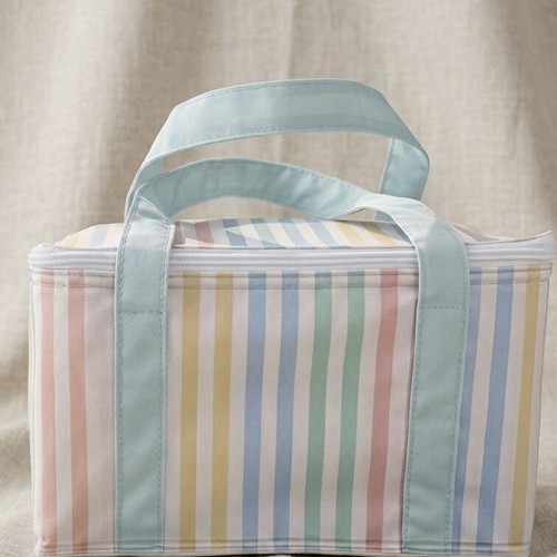 Isothermal bag cooler 5.6L new, pastel stripes