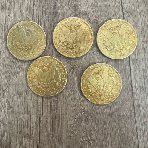 USA One Dollar collectible coins like new, pack of 5