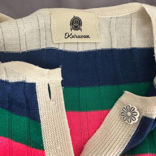 Karavan colorful knitted cardigan one size like new
