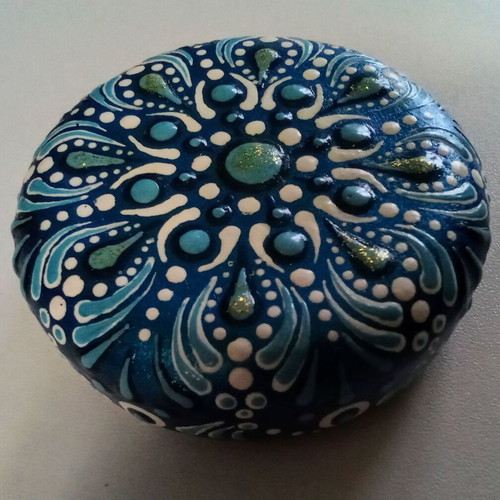 Handmade Mandala Stone new, decorative plaster with mandala design