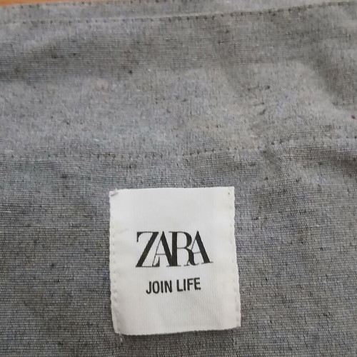 Zara eco shopper tote bag large gray, like new