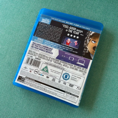 Sing Blu-Ray and DVD 2016 animated film like new