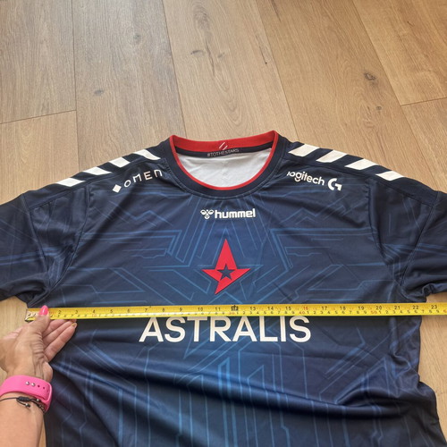 Hummel Astralis 2021/22 Blue E-Sports CSGO Game Jersey T-shirt Men's XL