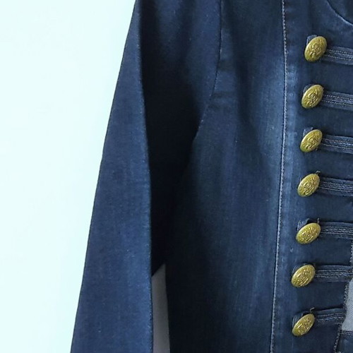 Denim jacket new, blue, size S with 16 metal buttons