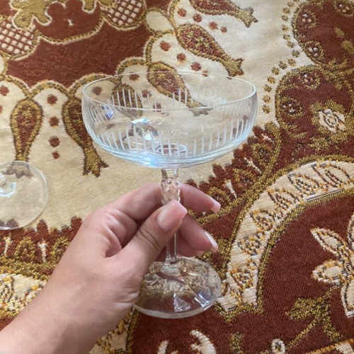 Crystal glasses set vintage classic design, 57 pieces, new