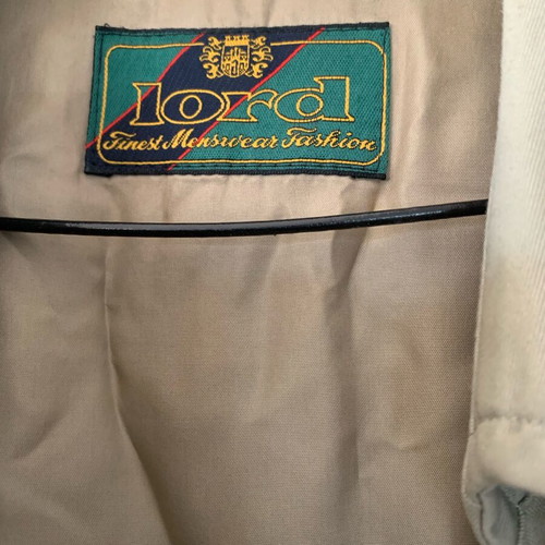 Vintage Lord men's trench coat used, beige