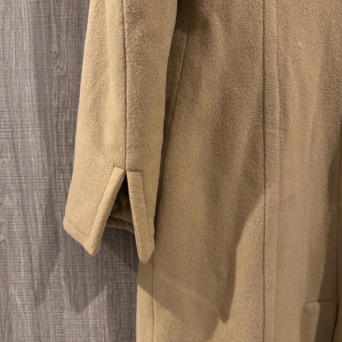 Oltre women's wool coat like new, medium length, beige brown, size L