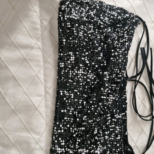 Top size S 36 8 like new, black sequined