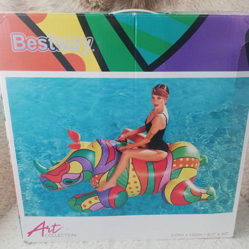 Inflatable Rhino Bestway Art Collection new, over 2 meters