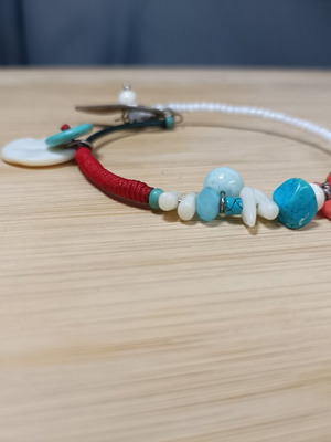Summer bracelet with multicolored beads