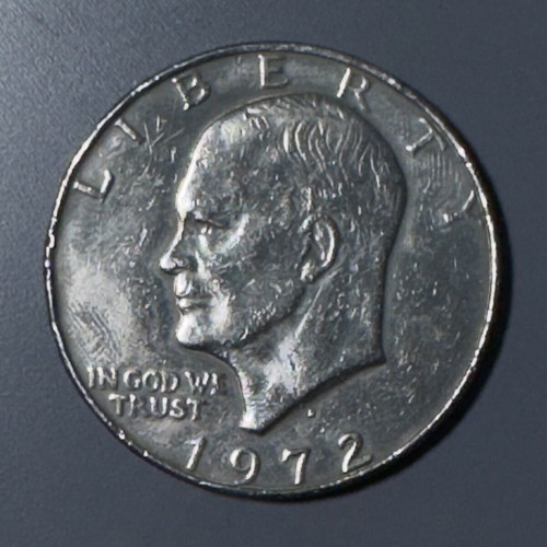One Dollar Coin 1972 USA used, rare collectible