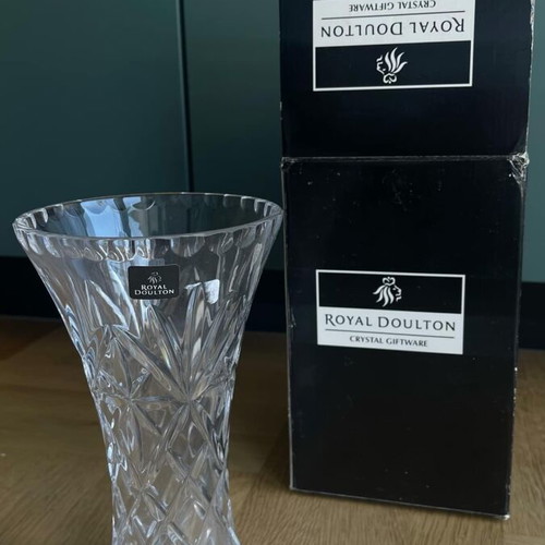 Royal Doulton crystal vase new