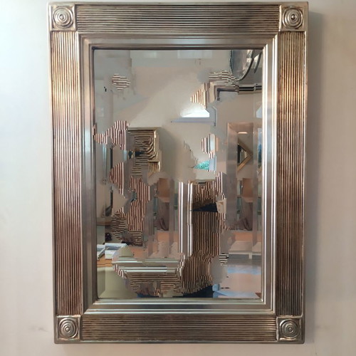 Mirror with silver leaf from Florence 58x78 cm new