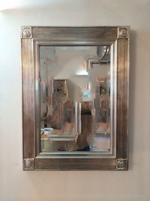 Mirror with silver leaf from Florence 58x78 cm new