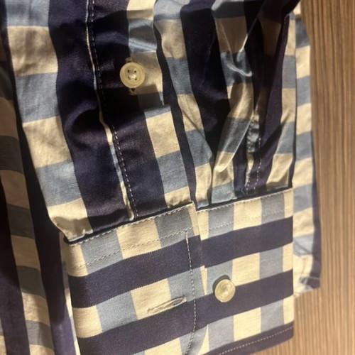 Vardas checked men's shirt used, size L, blue and turquoise