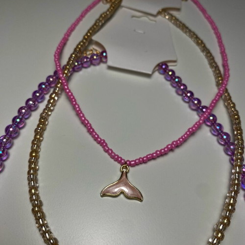 Summer jewelry set new with 3 handmade necklaces, 2 earrings, 1 bracelet