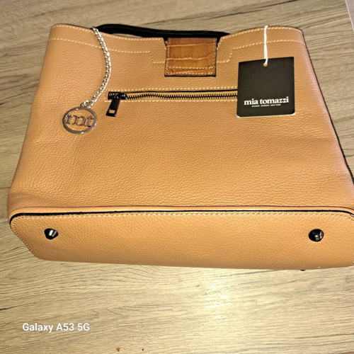 Mia Tomazzi leather handbag new, brown