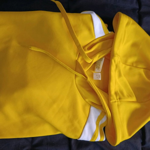 Adidas Aeroready hoodie with pockets new, unused, size L, yellow-white