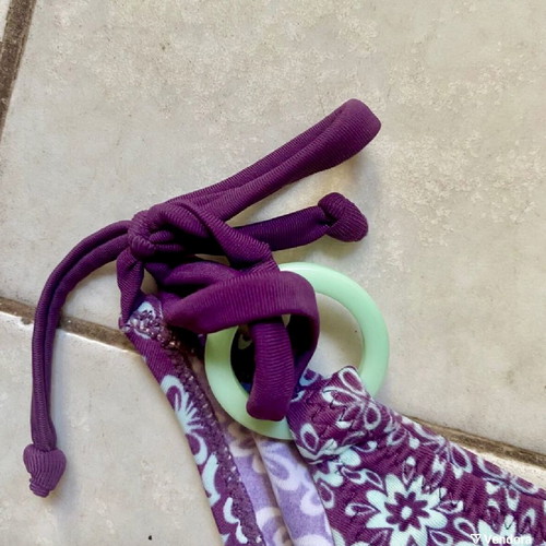 Calzedonia swimwear like new, purple with turquoise and sequins, size M