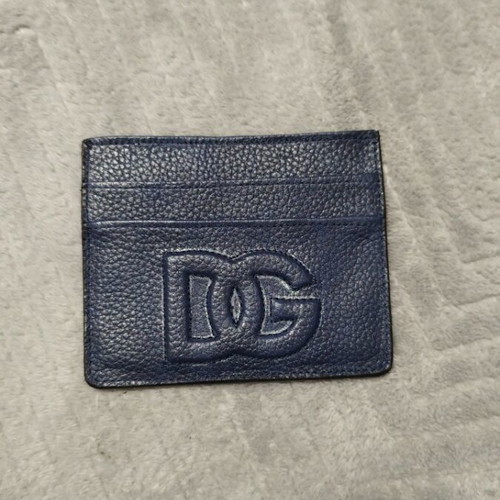 Leather card wallet handmade like new, dark blue