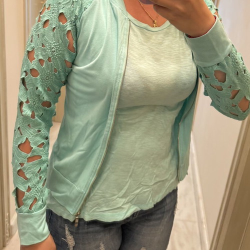 Iso turquoise jacket and top set, large