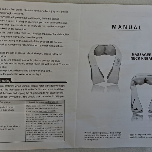 Neck Massage Device like new with heating for home and car