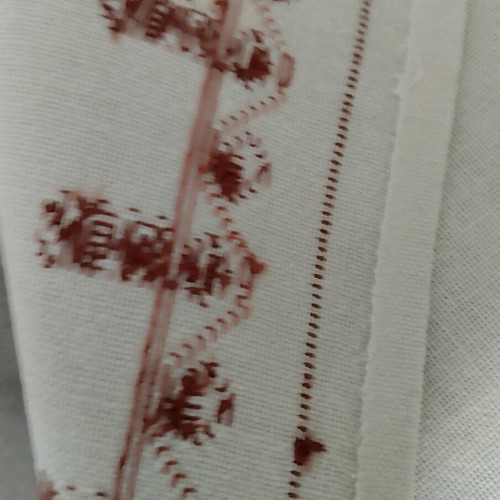 Old embroidered tablecloth like new 63x63 cm, monochrome