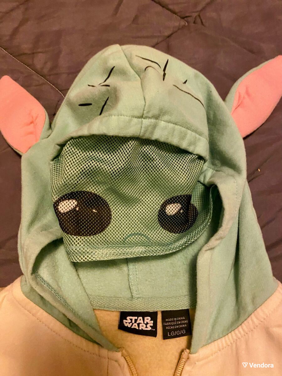 Chemise Jacket Enfant Star Wars Mandalorian - À Capuche, Carreaux Gris - Taille 7-8 Ans