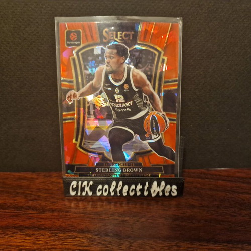 Panini Euroleague Select Partizan Sterling Brown Cracked Ice card new