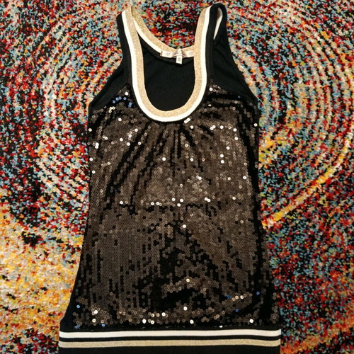Sequin top no Small like new, black