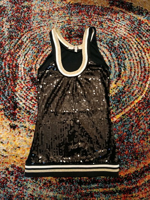 Sequin top no Small like new, black