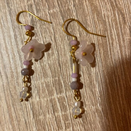 Handmade earrings made to order in purple shades