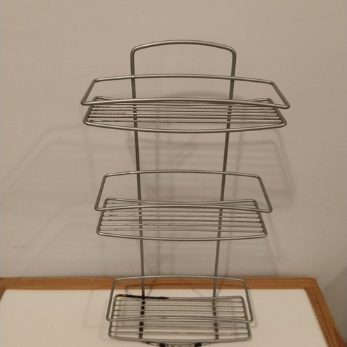 Metal bathroom shelf used, 3-tier hanging rack 50x25x10 cm