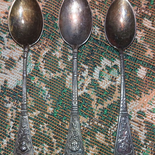 Victorian spoons used with high relief from 19th century