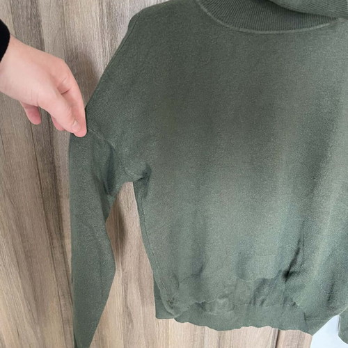 Susy Mix turtleneck khaki knitted sweater like new