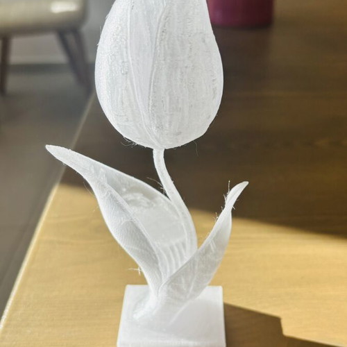 Table decorative tulip, plastic, 19cm