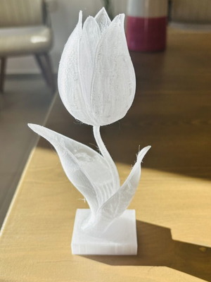 Table decorative tulip, plastic, 19cm