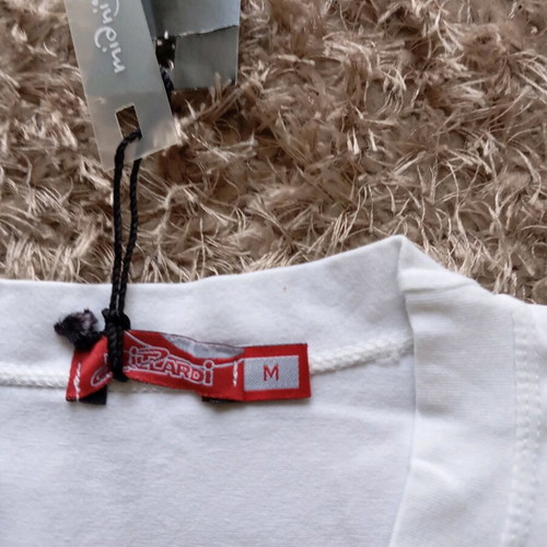 Sleeveless men's shirt new, size M, white and blue