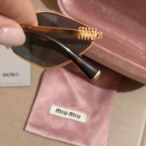 Miu Miu SMU56Z Gold Metal Sunglasses new
