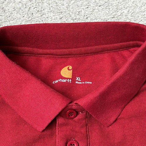 Carhartt Wip polo shirt with chest pocket XL used, red