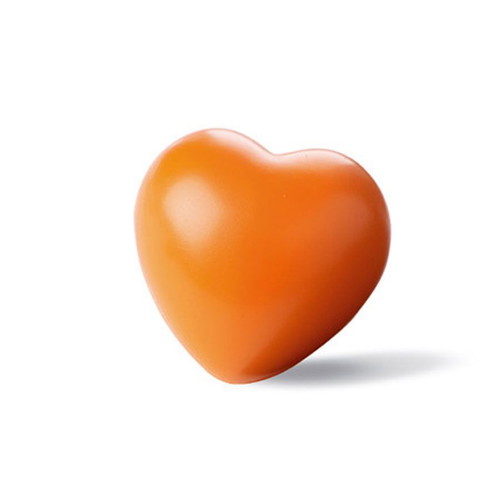 Antistress heart-shaped orange new