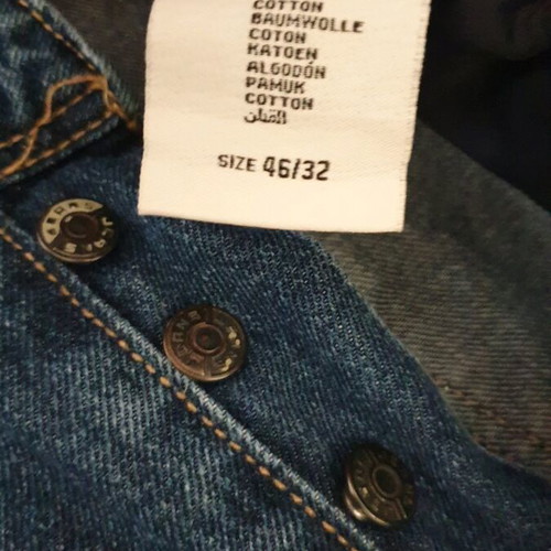 Men's high-waisted 90s jeans like new, blue