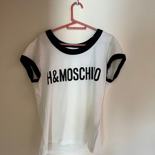 Moschino top like new, white and black, size S