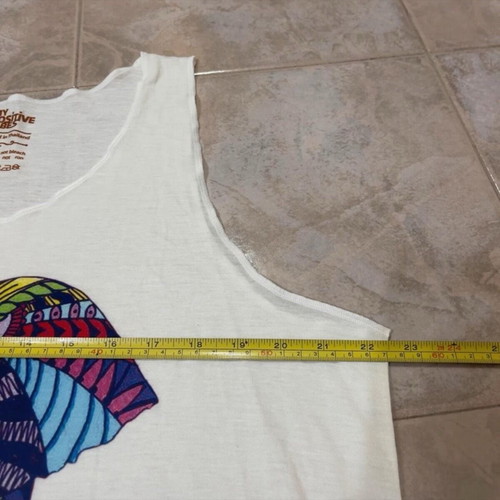My Positive Vibes Rainbow Elephant Printed Tank Top Handmade Women's XL Cotton like new